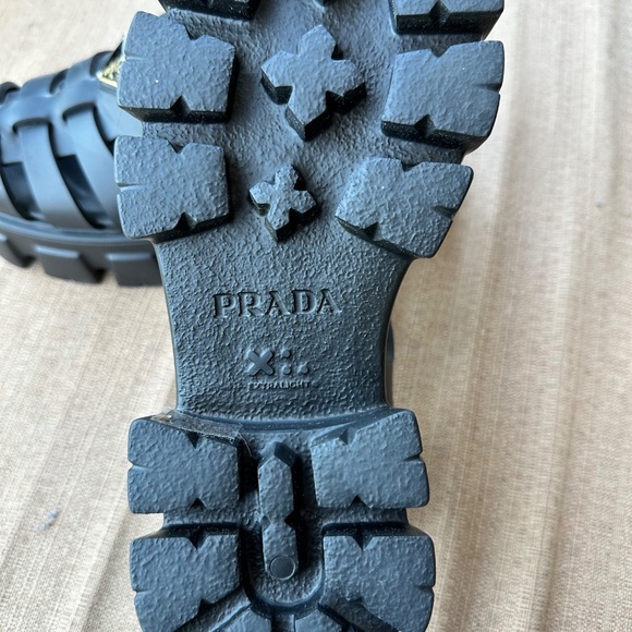 NWT PRADA BLACK MONOLITH SANDALS - Picture 5 of 6